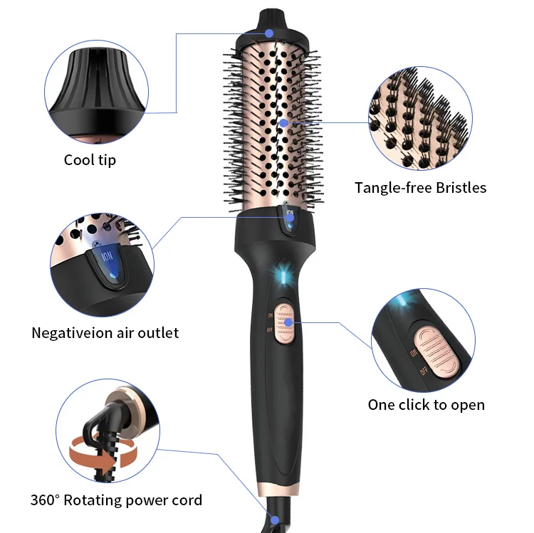 GlideCurl Pro Infrared Ionic Thermal Brush