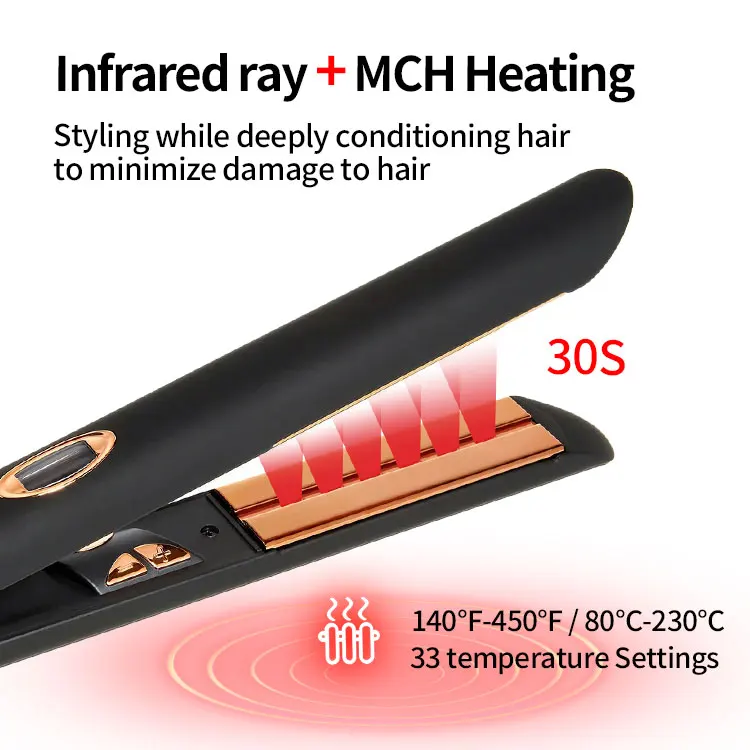 StyleFusion Pro Infrared MCH Flat Iron (2-in-1 Curler & Straightener)